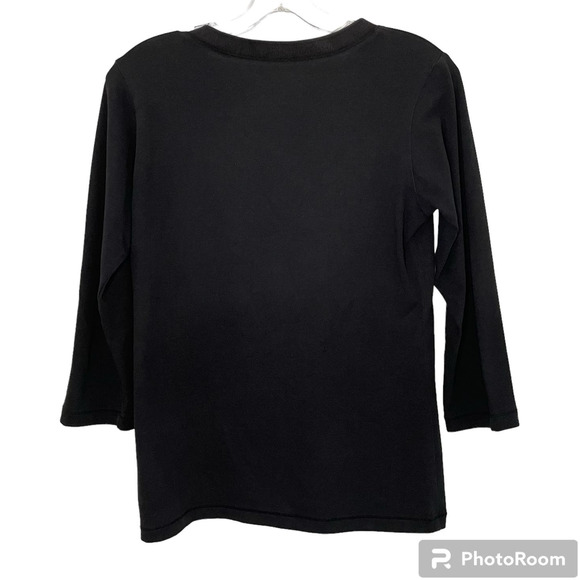 Patagonia Black 3/4 Sleeve Top Women’s size S Minimalist Basic Shirt - Picture 2 of 6